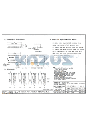 XF10B1Q1 datasheet - Quad Parts 10BASE-T Modules
