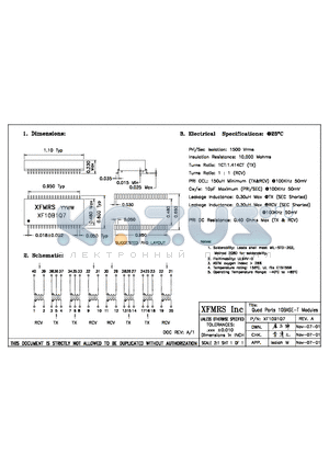 XF10B1Q7 datasheet - Quad Parts 10BASE-T Modules