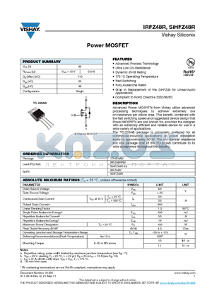 IRFZ48R datasheet - Power MOSFET