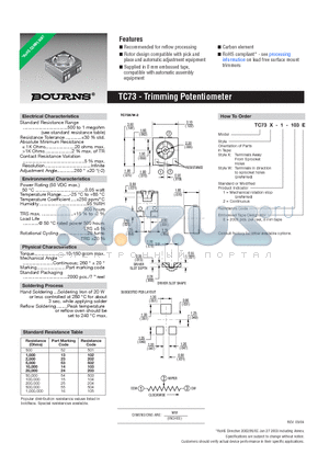 TC73X-1-203E datasheet - Trimming Potentiometer