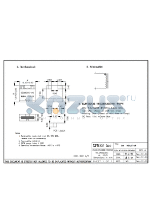 XF121204-5R5M050 datasheet - SM INDUCTOR