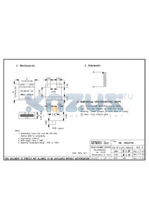 XF121205-3R3M122 datasheet - SM INDUCTOR