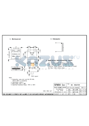 XF121205-R33M332 datasheet - SM INDUCTOR