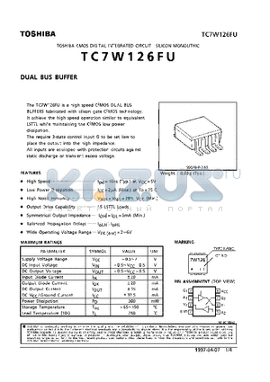 TC7W126 datasheet - DUAL BUS BUFFER