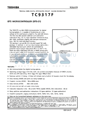 TC9317 datasheet - DTS MICROCONTROLLER