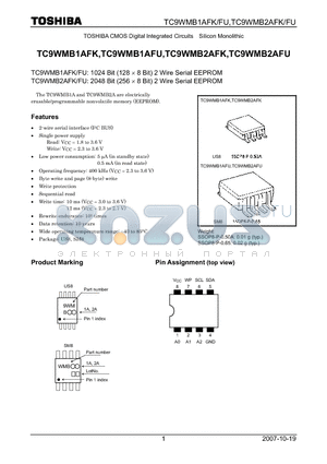 TC9WMB2AFK datasheet - CMOS Digital Integrated Circuits Silicon Monolithic