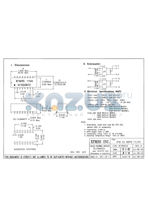 XF3506T2 datasheet - ATM 25 MBPS FILTER