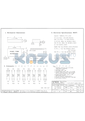 XF6006Q5 datasheet - UNLESS OTHERWISE SPECIFIED TOLERANCES -0.010 DIMENSIONS IN INCH
