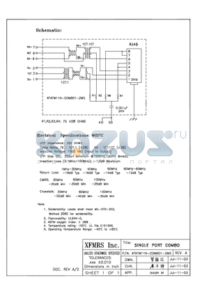 XFATM11N-C1-2MS datasheet - SINGLE PORT COMBO