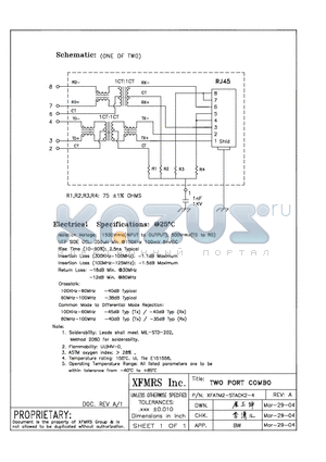 XFATM2-STACK2-4 datasheet - TWO PORT COMBO