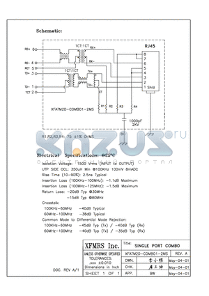 XFATM2D-C1-2MS datasheet - SINGLE PORT COMBO