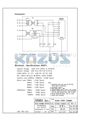 XFATM6-C4-4S datasheet - QUAD PORT COMBO