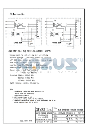 XFATM8C-STACK16-4 datasheet - 2x8 STACKED COMBO