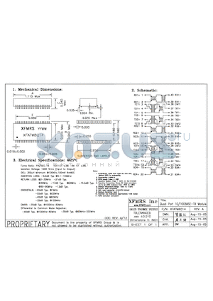 XFATM8Q14 datasheet - Quad Port 10/100BASE-TX Module