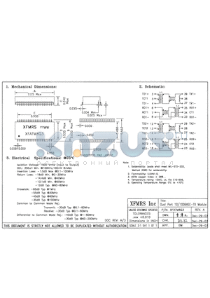 XFATM8Q3 datasheet - Dual Port 10/100BASE-TX Module