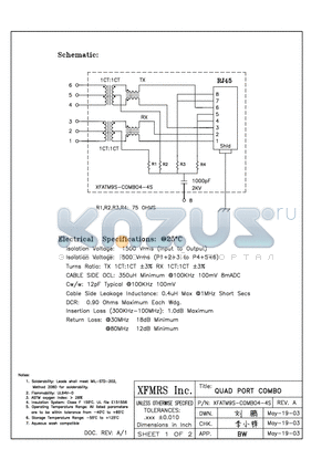 XFATM9S-C4-4S datasheet - QUAD PORT COMBO