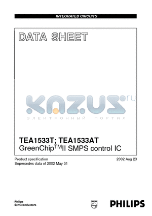 TEA1533AT datasheet - GreenChipTMII SMPS control IC