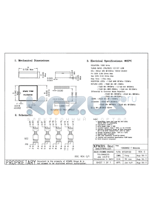 XFGIB100 datasheet - UNLESS OTHERWISE SPECIFIED TOLERANCES -0.010 DIMENSIONS IN INCH