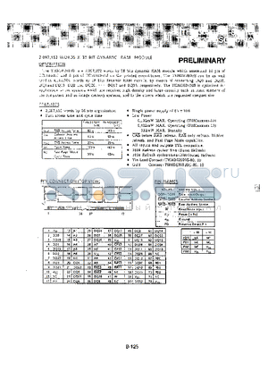 THM362020SG-80 datasheet - 2,097,152 WORDS x 36BIT DYNAMIC RAM MODULE