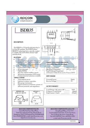 ISDB35 datasheet - Telecommunications