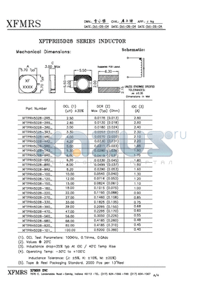 XFTPRH5D28-4R0_ datasheet - INDUCTOR