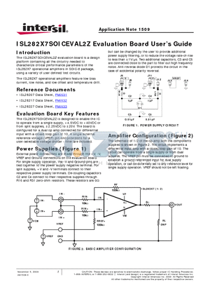 ISL282X7SOICEVAL2Z datasheet - Evaluation Board Users Guide