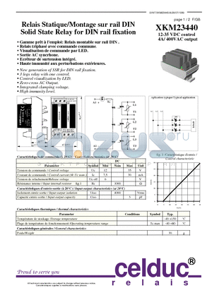 XKM23440 datasheet - Solid State Relay for DIN rail fixation