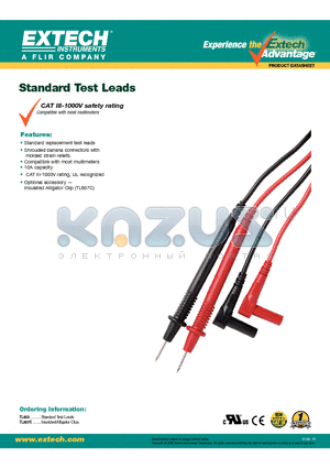 TL807C datasheet - Standard Test Leads