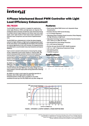ISL78225 datasheet - 4-Phase Interleaved Boost PWM Controller with Light Load Efficiency Enhancement
