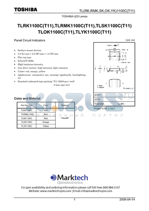 TLOK1100C datasheet - Panel Circuit Indicators