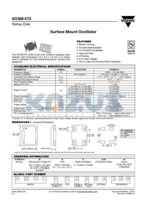 XO37CREH6040M datasheet - Surface Mount Oscillator