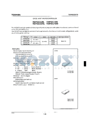 TMP42C50M datasheet - CMOS 4-BIT MICROCONTROLLER