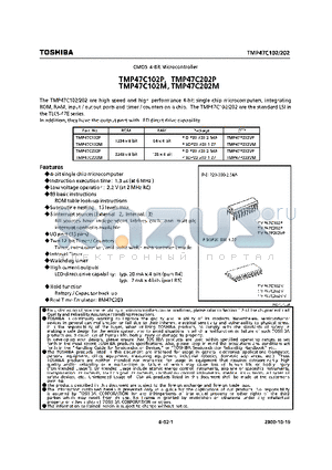 TMP47C102P datasheet - CMOS 4-BIT MICROCONTROLLER