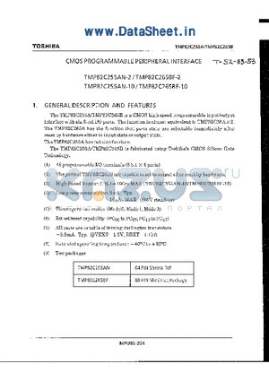 TMP82C265B datasheet - CMOS PROGRAMMABLE PERIHERAL INTERFACE