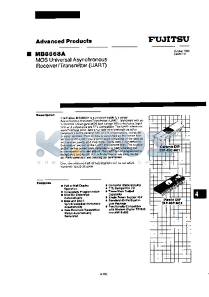 MB8868A datasheet - MOS Universal Asynchronous receiver/transmitter(UART)