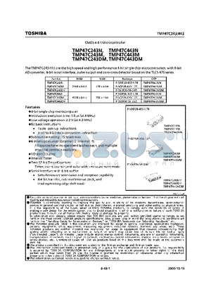 TMP47C243N datasheet - CMOS 4-BIT MICROCONTROLLER