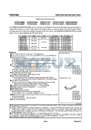 TMP87CM40AN datasheet - CMOS 8-Bit Microcontroller