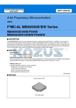 MB89P595BPFV datasheet - 8-bit Proprietary Microcontrollers
