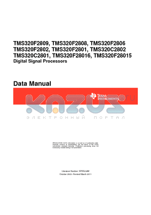TMS320F2809GGMS datasheet - Digital Signal Processors