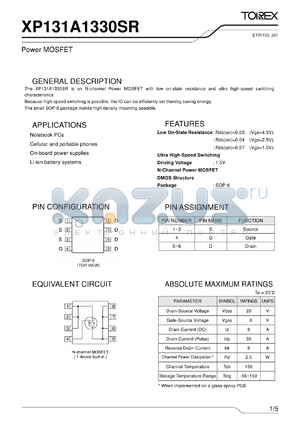 XP131A1330SR_1 datasheet - Power MOSFET