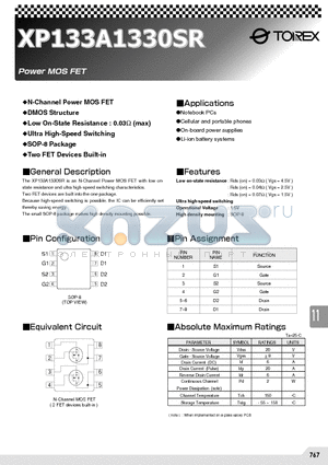 XP133A1330SR datasheet - N-Channel Power MOS FET