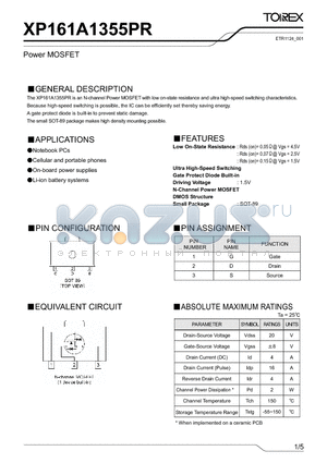 XP161A1355PR_1 datasheet - Power MOSFET