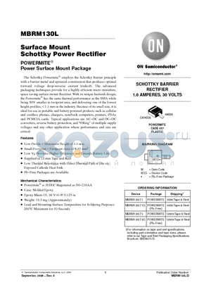 MBRM130L datasheet - Surface Mount Schottky Power Rectifier