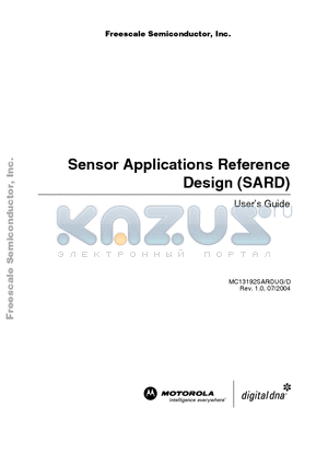 MC13192SARDUG datasheet - Sensor Applications Reference Design (SARD)