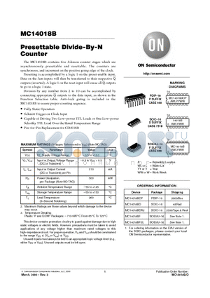 MC14018BF datasheet - Presettable Divdie-By-N Counter