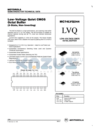 MC145170D1 datasheet - LOW-VOLTAGE CMOS OCTAL BUFFER