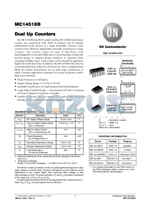 MC14518BF datasheet - Dual Up Counters