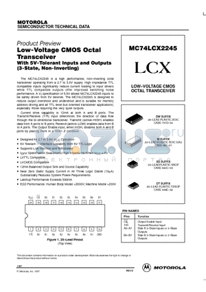 MC145488 datasheet - LOW-VOLTAGE CMOS OCTAL TRANSCEIVER