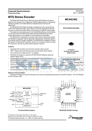 MC44C402ACR2 datasheet - MTS Stereo Encoder