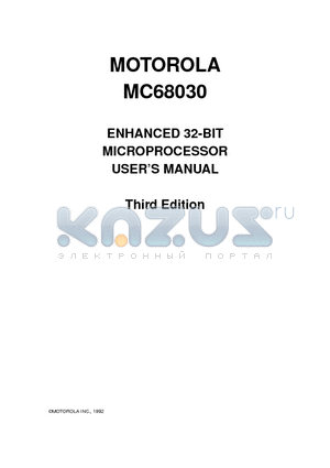 MC68030RC25 datasheet - ENHANCED 32-BIT MICROPROCESSOR